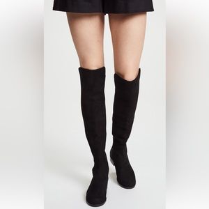 Stuart Weitzman 5050 stretch tall suede over the knee boots elastic back panel